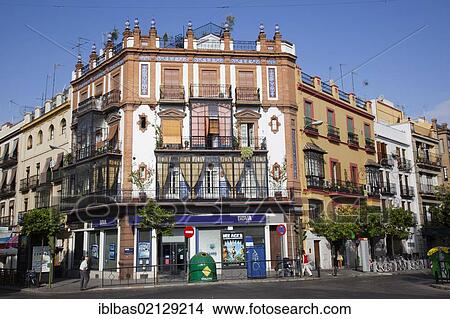 Buildings in the Triana quarter of Seville, Andalusia, Spain, Europe View Large Photo Image Picture - Buildings in the Triana quarter of Seville, Andalusia, Spain, Europe. Fotosearch