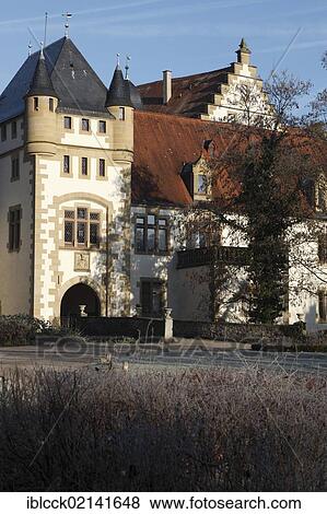 Stock Photo - Burg Jagsthausen Castle, also called Goetzenburg Castle, Jagsthausen an der Jagst, Hohenlohe, Baden-Wuerttemberg, Germany, Europe, PublicGround, Europe. Fotosearch