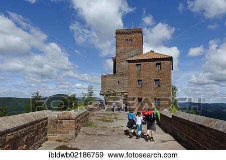 Stock Photo - Burg Trifels Castle near Annweiler am Trifels, German Wine Route, Rhineland-Palatinate, Germany, Europe. Fotosearch