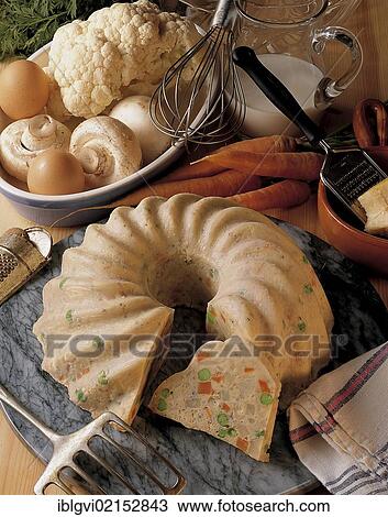 Stock Image - Burgenland vegetable Gugelhupf, Austria, Europe. Fotosearch