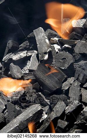 Burning charcoal in a barbecue View Large Photo Image Stock Photo - Burning charcoal in a barbecue. Fotosearch