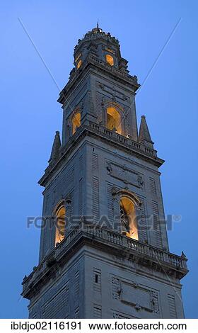 Campanile, bell tower of the Duomo, cathedral, at the blue hour, Piazza del Duomo, Lecce, Salento peninsula, Puglia, Apulia, Italy, Europe View Large Photo Image Stock Image - Campanile, bell tower of the Duomo, cathedral, at the blue hour, Piazza del Duomo, Lecce, Salento peninsula, Puglia, Apulia, Italy, Europe. Fotosearch