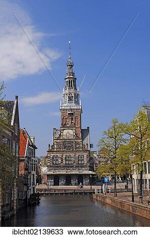 Canal and the Cheese Museum, De Waag, former Weigh House, Alkmaar, North Holland, Holland, Netherlands, Europe View Large Photo Image Stock Image - Canal and the Cheese Museum, De Waag, former Weigh House, Alkmaar, North Holland, Holland, Netherlands, Europe. Fotosearch
