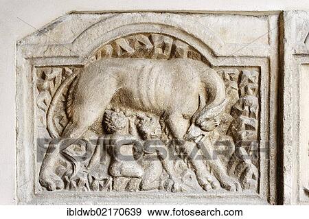 Capitoline Wolf with Romulus and Remus, Roman stone relief, exterior view, Maria Saal Pilgrimage Church, Carinthia, Austria, Europe View Large Photo Image Stock Photo - Capitoline Wolf with Romulus and Remus, Roman stone relief, exterior view, Maria Saal Pilgrimage Church, Carinthia, Austria, Europe. Fotosearch