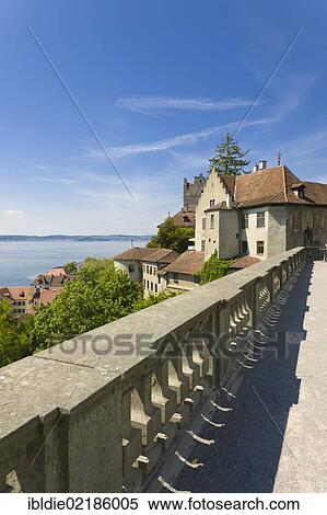 Stock Photography - Castle, Altes Schloss Castle, Meersburg, Lake Constance, Baden-Wuerttemberg, southern Germany, Germany, Europe, PublicGround, Europe. Fotosearch