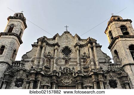 Catedral de la Habana, Havana Cathedral, construction began in 1748, Baroque facade, Plaza de la Catedral, Havana, Cuba, Greater Antilles, Caribbean, Central America, America, North America View Large Photo Image Stock Image - Catedral de la Habana, Havana Cathedral, construction began in 1748, Baroque facade, Plaza de la Catedral, Havana, Cuba, Greater Antilles, Caribbean, Central America, America, North America. Fotosearch
