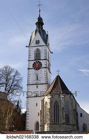Catholic church of St. John the Baptist, Laufenburg, High Rhine region, canton of Aargau, Switzerland, Europe View Large Photo Image Stock Photo - Catholic church of St. John the Baptist, Laufenburg, High Rhine region, canton of Aargau, Switzerland, Europe. Fotosearch