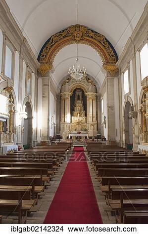 Picture - Central nave, Nossa Senhora da Peneda Sanctuary, Peneda Geres National Park, Minho province, Portugal, Europe. Fotosearch