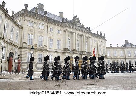 Changing of the Guard, Amalienborg Palace, Copenhagen, Denmark, Europe View Large Photo Image Stock Image - Changing of the Guard, Amalienborg Palace, Copenhagen, Denmark, Europe. Fotosearch