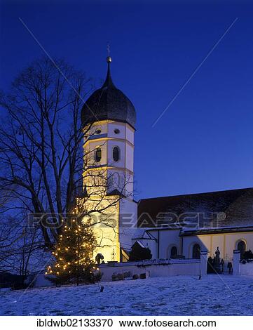 Chapel of Ease of St. John the Baptist and St. George, Holzhausen, Muensing, Upper Bavaria, Germany, Europe View Large Photo Image Stock Image - Chapel of Ease of St. John the Baptist and St. George, Holzhausen, Muensing, Upper Bavaria, Germany, Europe. Fotosearch