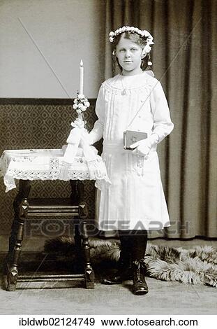 Child on the day of her First Communion, 1905, Upper Bavaria, Bavaria, Germany, Europe View Large Photo Image Stock Photo - Child on the day of her First Communion, 1905, Upper Bavaria, Bavaria, Germany, Europe. Fotosearch