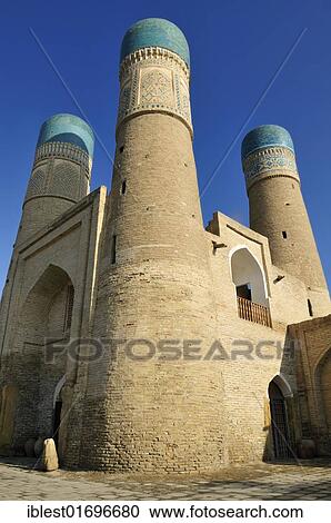 Chor Minor mosque, Bukhara, Buchara, Silk Road, Unesco World Heritage Site, Uzbekistan, Central Asia, Asia View Large Photo Image Stock Image - Chor Minor mosque, Bukhara, Buchara, Silk Road, Unesco World Heritage Site, Uzbekistan, Central Asia, Asia. Fotosearch