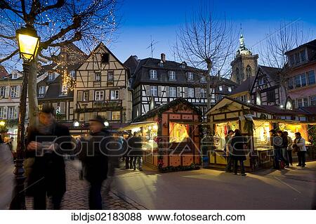 Christmas market, Colmar, Alsace, France, Europe View Large Photo Image Stock Photo - Christmas market, Colmar, Alsace, France, Europe. Fotosearch