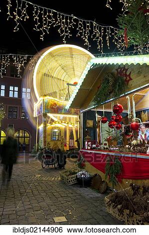 Stock Photograph - Christmas market, Freiburg im Breisgau, Baden-Wuerttemberg, Germany, Europe. Fotosearch