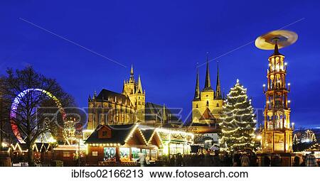 Christmas market in Erfurt, Thuringia, Germany, Europe View Large Photo Image Stock Image - Christmas market in Erfurt, Thuringia, Germany, Europe. Fotosearch