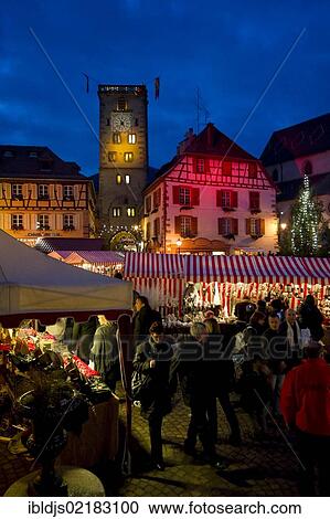 Christmas market, Ribeauville, Alsace, France, Europe View Large Photo Image Stock Image - Christmas market, Ribeauville, Alsace, France, Europe. Fotosearch