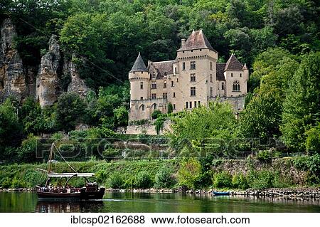 Château de La Malartrie castle, La Roque-Gageac village, Dordogne river, Dordogne Valley, Aquitaine, France, Europe View Large Photo Image Stock Photo - Château de La Malartrie castle, La Roque-Gageac village, Dordogne river, Dordogne Valley, Aquitaine, France, Europe. Fotosearch