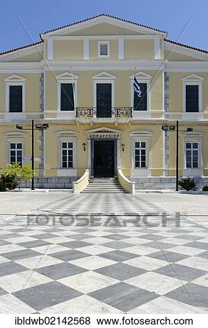 City hall, Samos city, Samos island, southern Sporades, Aegean sea, Greece, Europe View Large Photo Image Stock Photo - City hall, Samos city, Samos island, southern Sporades, Aegean sea, Greece, Europe. Fotosearch