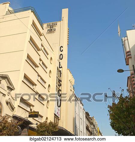 Stock Image - Coliseu do Porto theater, Porto, Unesco World Heritage Site, Portugal, Europe. Fotosearch