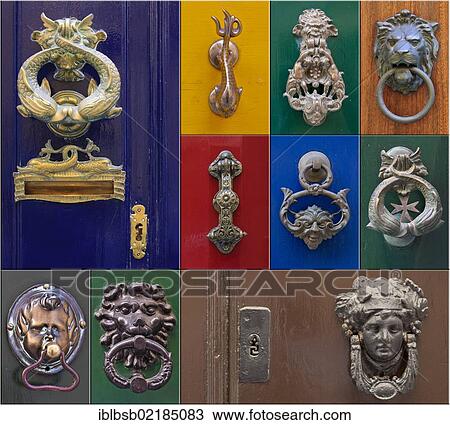 Collage of door knockers, Valletta, Malta, Europe View Large Photo Image Stock Image - Collage of door knockers, Valletta, Malta, Europe. Fotosearch