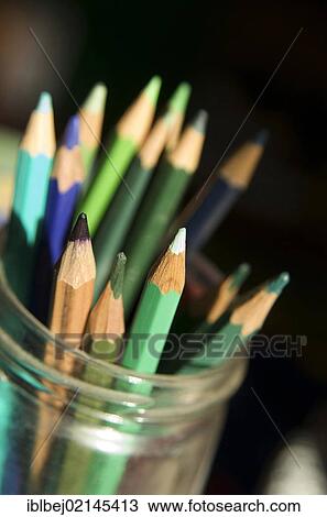 Coloured pencils in a jar View Large Photo Image Stock Image - Coloured pencils in a jar. Fotosearch