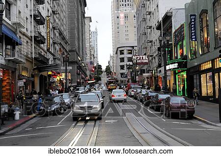 Picture - Commercial street, Chinatown, San Francisco, California, USA, North America. Fotosearch