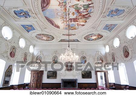 Picture - Corvey Abbey, interior of palace, Weserbergland, North Rhine-Westphalia, Germany, Europe. Fotosearch