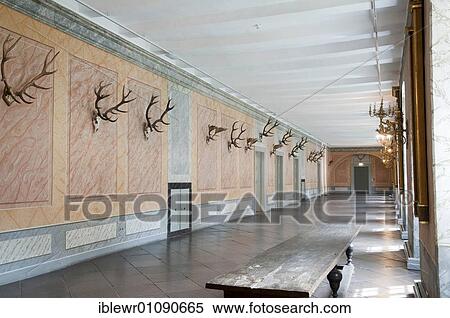 Stock Photography - Corvey Abbey, interior of palace, Weserbergland, North Rhine-Westphalia, Germany, Europe. Fotosearch