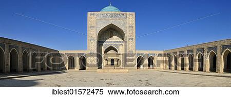 Stock Photography - Courtyard of Kalan, Kalyan, Kalon Mosque, Bukhara, Buchara, Silk Road, Unesco World Heritage Site, Uzbekistan, Central Asia, Asia. Fotosearch