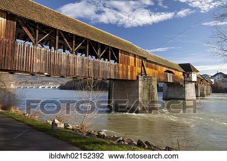 Covered wooden bridge crossing the Rhine River, Bad Saeckingen, Waldshut district, Upper Rhine, Black Forest, Baden-Wuerttemberg, Germany, Europe, PublicGround, Europe View Large Photo Image Stock Image - Covered wooden bridge crossing the Rhine River, Bad Saeckingen, Waldshut district, Upper Rhine, Black Forest, Baden-Wuerttemberg, Germany, Europe, PublicGround, Europe. Fotosearch