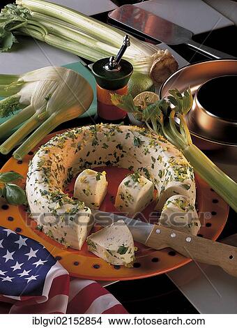 Cream cheese ring with vegetables and Gorgonzola, USA, North America View Large Photo Image Picture - Cream cheese ring with vegetables and Gorgonzola, USA, North America. Fotosearch