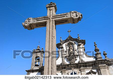 Cross in front of Santo Antonio dos Capuchos Church, Guimaraes, Unesco World Heritage Site, Minho province, Portugal, Europe View Large Photo Image Stock Image - Cross in front of Santo Antonio dos Capuchos Church, Guimaraes, Unesco World Heritage Site, Minho province, Portugal, Europe. Fotosearch