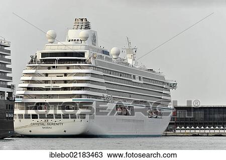 Cruise ship, Crystal Serenity, in the port, built in 2003, 1140 passengers, 249. 90m long, Venice, Veneto, Italy, Europe View Large Photo Image Stock Image - Cruise ship, Crystal Serenity, in the port, built in 2003, 1140 passengers, 249. 90m long, Venice, Veneto, Italy, Europe. Fotosearch