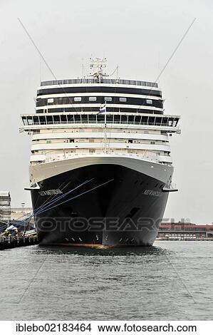 Cruise ship, Nieuw Amsterdam, in the port, built in 2010, 2106 passengers, 285m long, Venice, Veneto, Italy, Europe View Large Photo Image Picture - Cruise ship, Nieuw Amsterdam, in the port, built in 2010, 2106 passengers, 285m long, Venice, Veneto, Italy, Europe. Fotosearch