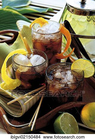 Cuba Libre, three variations, Caribbean View Large Photo Image Picture - Cuba Libre, three variations, Caribbean. Fotosearch