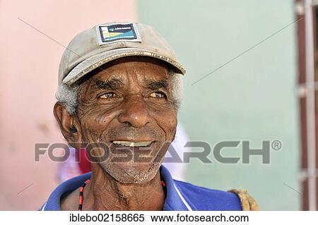 Stock Photography - Cuban man, portrait, Trinidad, Cuba, Greater Antilles, Caribbean, Central America, America, North America. Fotosearch