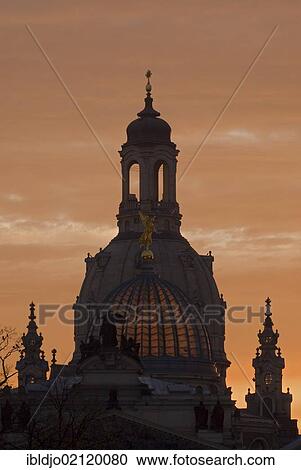 Cupola of Frauenkirche behind the glass cupola of Dresden Academy of Fine Arts at sunset, Dresden, Saxony, Germany, Europe View Large Photo Image Stock Image - Cupola of Frauenkirche behind the glass cupola of Dresden Academy of Fine Arts at sunset, Dresden, Saxony, Germany, Europe. Fotosearch