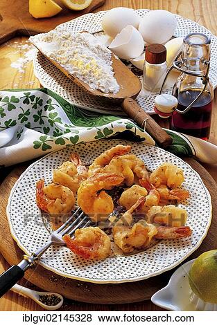 Deep-fried shrimps in beer batter, hot starter, Ireland, Europe View Large Photo Image Stock Photo - Deep-fried shrimps in beer batter, hot starter, Ireland, Europe. Fotosearch