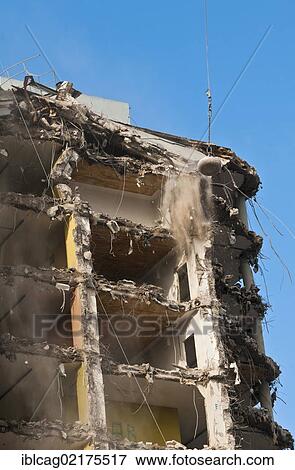 Demolition of an office tower in Frankfurt am Main, Hesse, Germany, Europe View Large Photo Image Stock Photo - Demolition of an office tower in Frankfurt am Main, Hesse, Germany, Europe. Fotosearch
