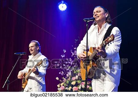 Stock Photo - Didi Ganshofer of the Austrian pop band "Die Paldauer" performing live at the Schlager Nacht 2012, pop music event, in Lucerne, Switzerland, Europe. Fotosearch