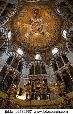 Dome in Aachen Cathedral, octagon, UNESCO World Heritage Site, Aachen, North Rhine-Westphalia, Germany, Europe View Large Photo Image Stock Photo - Dome in Aachen Cathedral, octagon, UNESCO World Heritage Site, Aachen, North Rhine-Westphalia, Germany, Europe. Fotosearch