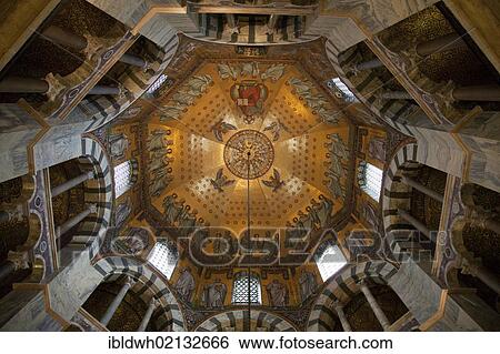 Dome in Aachen Cathedral, octagon, UNESCO World Heritage Site, Aachen, North Rhine-Westphalia, Germany, Europe View Large Photo Image Stock Photograph - Dome in Aachen Cathedral, octagon, UNESCO World Heritage Site, Aachen, North Rhine-Westphalia, Germany, Europe. Fotosearch