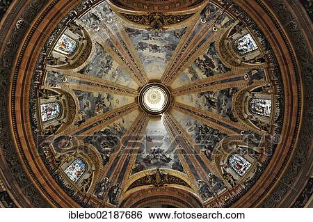 Stock Photograph - Dome, Real Basilica de Francisco el Grande, church, Madrid, Spain, Europe. Fotosearch