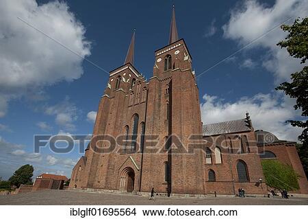 Picture - Domkirke or Cathedral Roskilde, Zealand, Denmark, Europe. Fotosearch