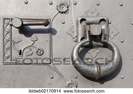Door knocker, church of the Dominican Order, Friesach, Carinthia, Austria, Europe View Large Photo Image Picture - Door knocker, church of the Dominican Order, Friesach, Carinthia, Austria, Europe. Fotosearch