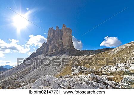 Drei Zinnen Trail, Tre Cime di Lavaredo, Dolomites, Italy, Europe View Large Photo Image Stock Image - Drei Zinnen Trail, Tre Cime di Lavaredo, Dolomites, Italy, Europe. Fotosearch