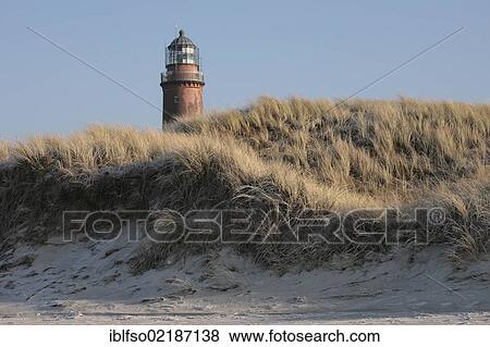 Dune on West Beach in front of the lighthouse on Darsser Ort near Prerow, Darss, Bodden Landscape of Vorpommern National Park, Mecklenburg-Western Pomerania, Baltic Sea, Germany, Europe View Large Photo Image Stock Photo - Dune on West Beach in front of the lighthouse on Darsser Ort near Prerow, Darss, Bodden Landscape of Vorpommern National Park, Mecklenburg-Western Pomerania, Baltic Sea, Germany, Europe. Fotosearch