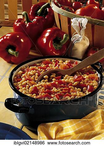 Stock Photograph - Egg barley with pepper sauce, Hungary, Europe. Fotosearch