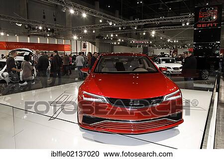 Stock Image - Electric car, Seat IBL concept car, design concept on display at the Vienna Auto Show 2012, car show, Vienna, Austria, Europe. Fotosearch
