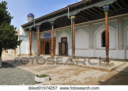 Stock Photo - Emir Khudayar Khan Palace, Kokand, Khoqand, Fergana Valley, Silk Road, Uzbekistan, Central Asia, Asia. Fotosearch